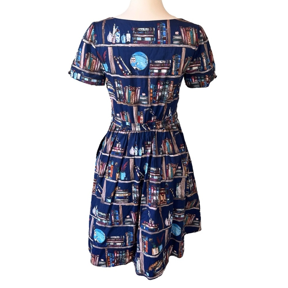 Blue Book Print Dress - Picture 13 of 13